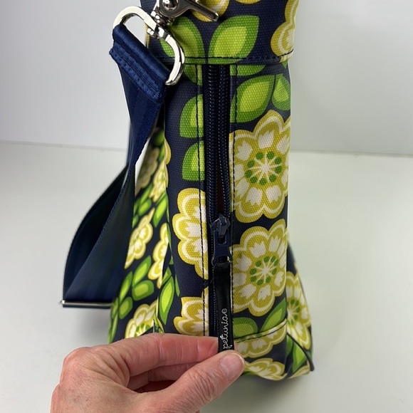 petunia pickle bottom  blue with yellow flowers diaper bag - Picture 4 of 11